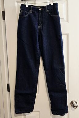 Women's Vintage Cabela's Red Buffalo Plaid Flannel Lined Jeans Sz 4 Cute Cuffed
